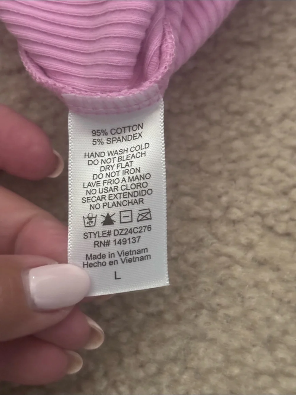 Double Zero Ribbed Ruffle-Strap Bodysuit - Lavender Pink - Picture 5 of 5
